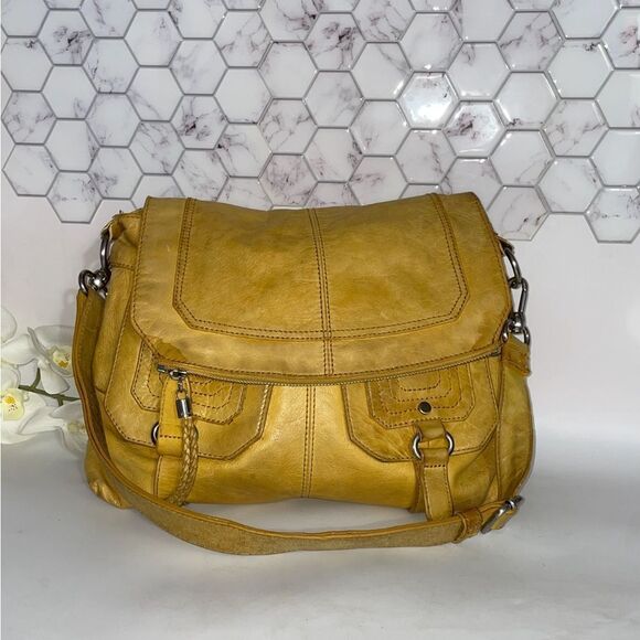 Vintage The Sak Antique Gold Yellow Shoulder/Crossbody Bag - Picture 1 of 7